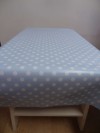 Stip wit op babyblauw