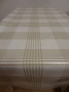 Ruit theedoek beige