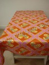 Ruit-bloem oranje-roze