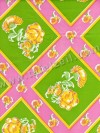 Ruit-bloem groen-roze