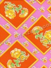 Ruit-bloem oranje-roze