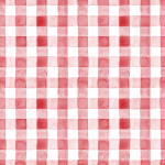 Tafelkleed ruitje aquarel rood