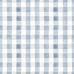 Tafelkleed ruitje aquarel vergrijsd denim