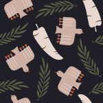 Tafelkleed Birdy black