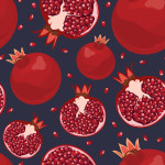 Tafelkleed Pomegranate blue-red