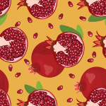 Tafelkleed Pomegranate yellow-red