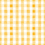 Tafelkleed ruitje aquarel geel
