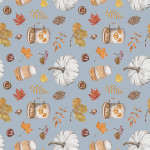 Tafelkleed Autumn grijsblauw