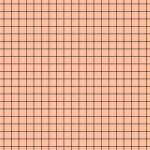 Tafelkleed Grid black - fifties orange