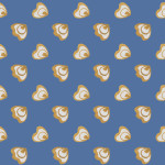 Tafelkleed Indonesian hearts blue-ocher