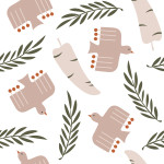 Tafelkleed Birdy white