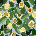 Tafelkleed Avocado sky blue