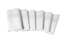 Servet effen wit damast