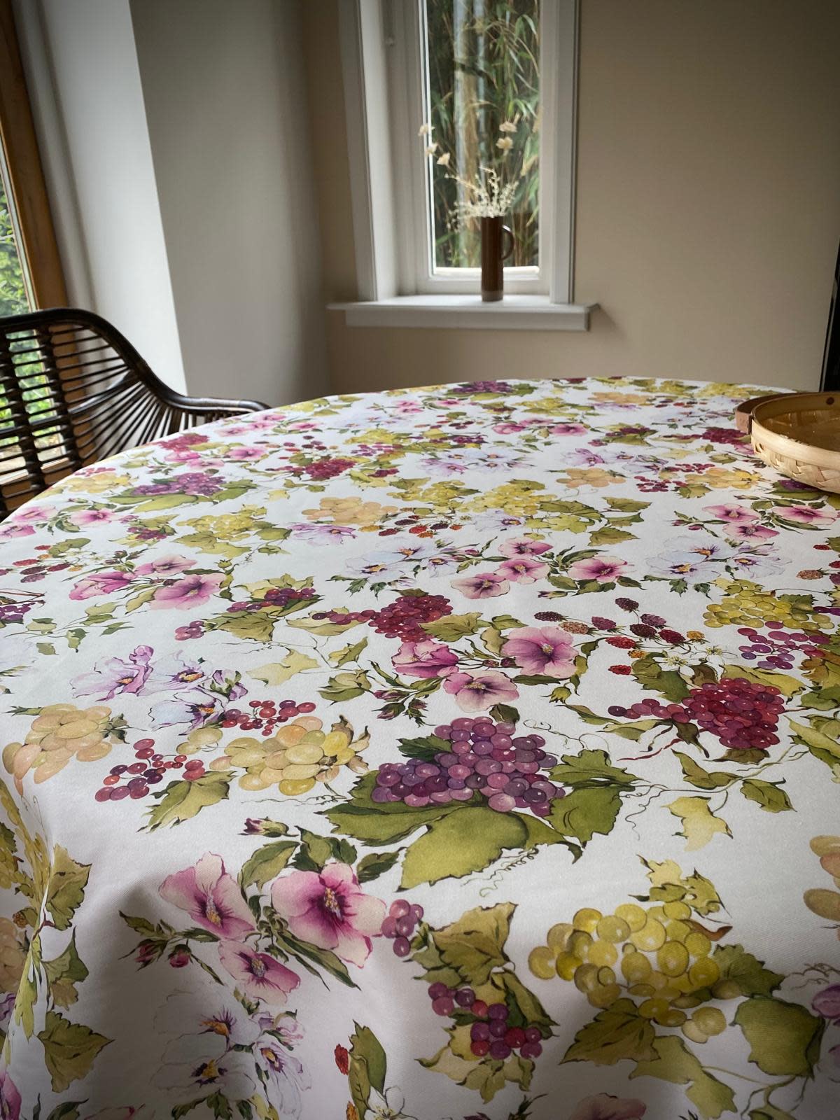 Tafelkleed anti-vlek met olijf en bloemen | Franse Tafelkleden