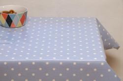 Polka dot PVC pastelblauw