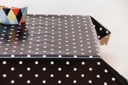 Polka dot PVC zwart