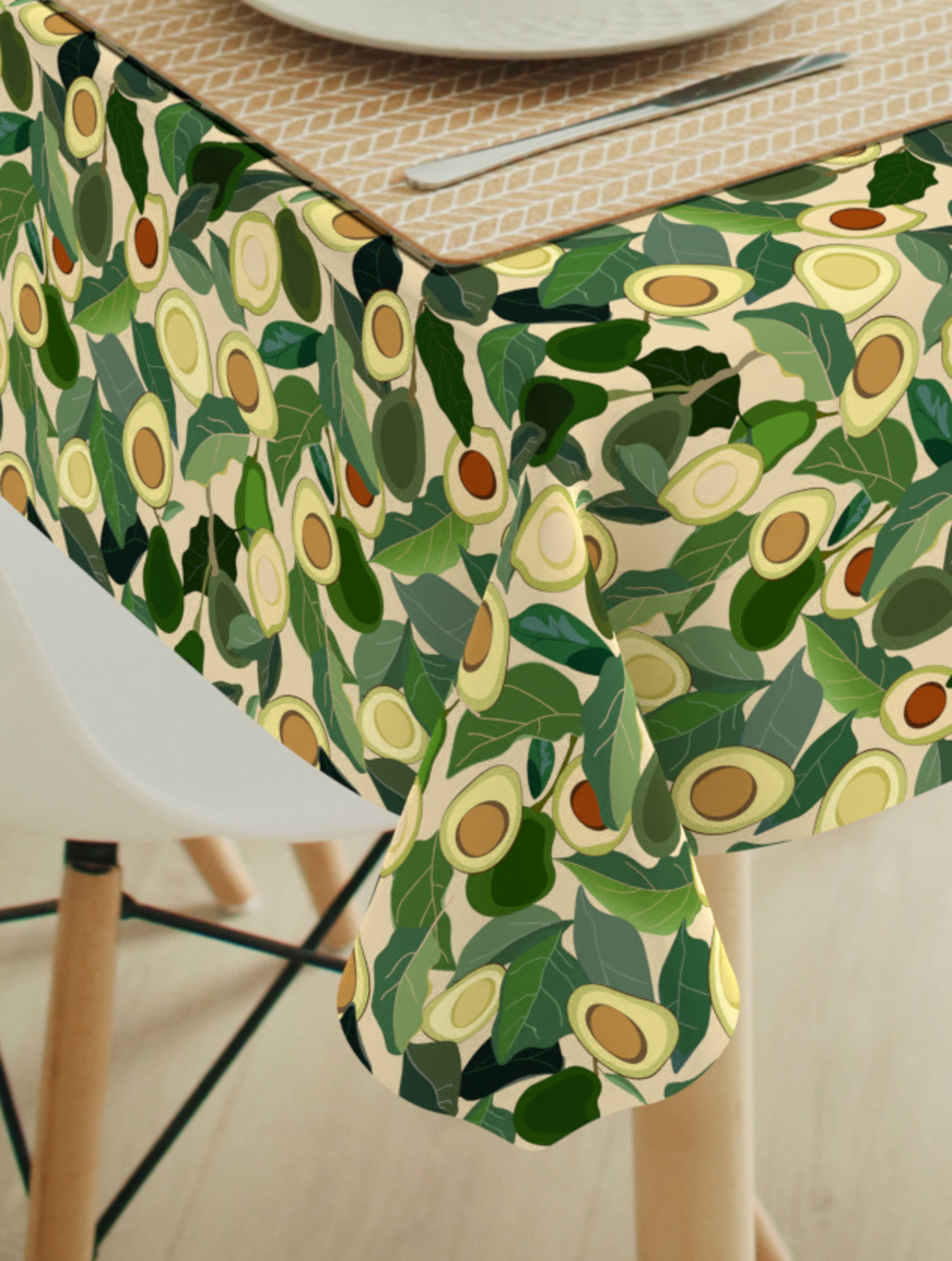 Tafelkleed Avocado zalmbeige