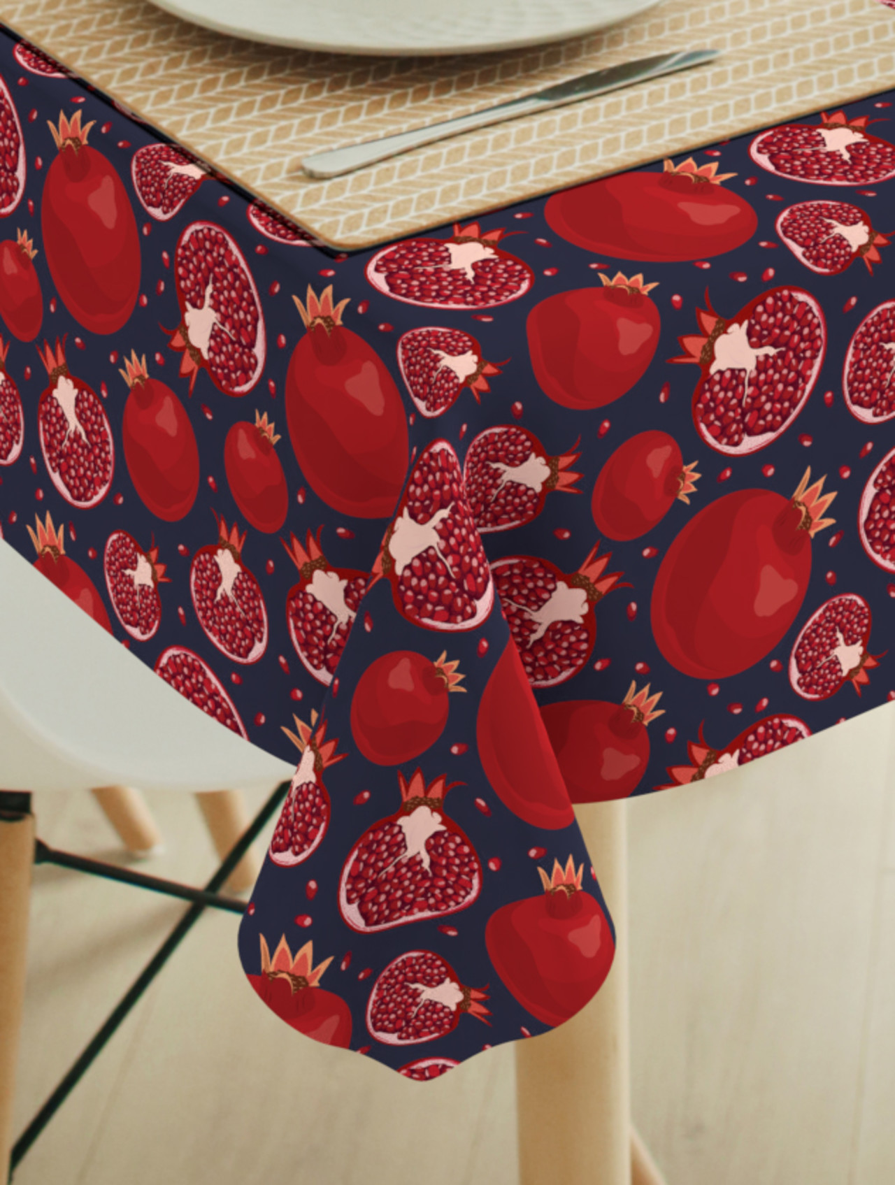 Tafelkleed Pomegranate blue-red