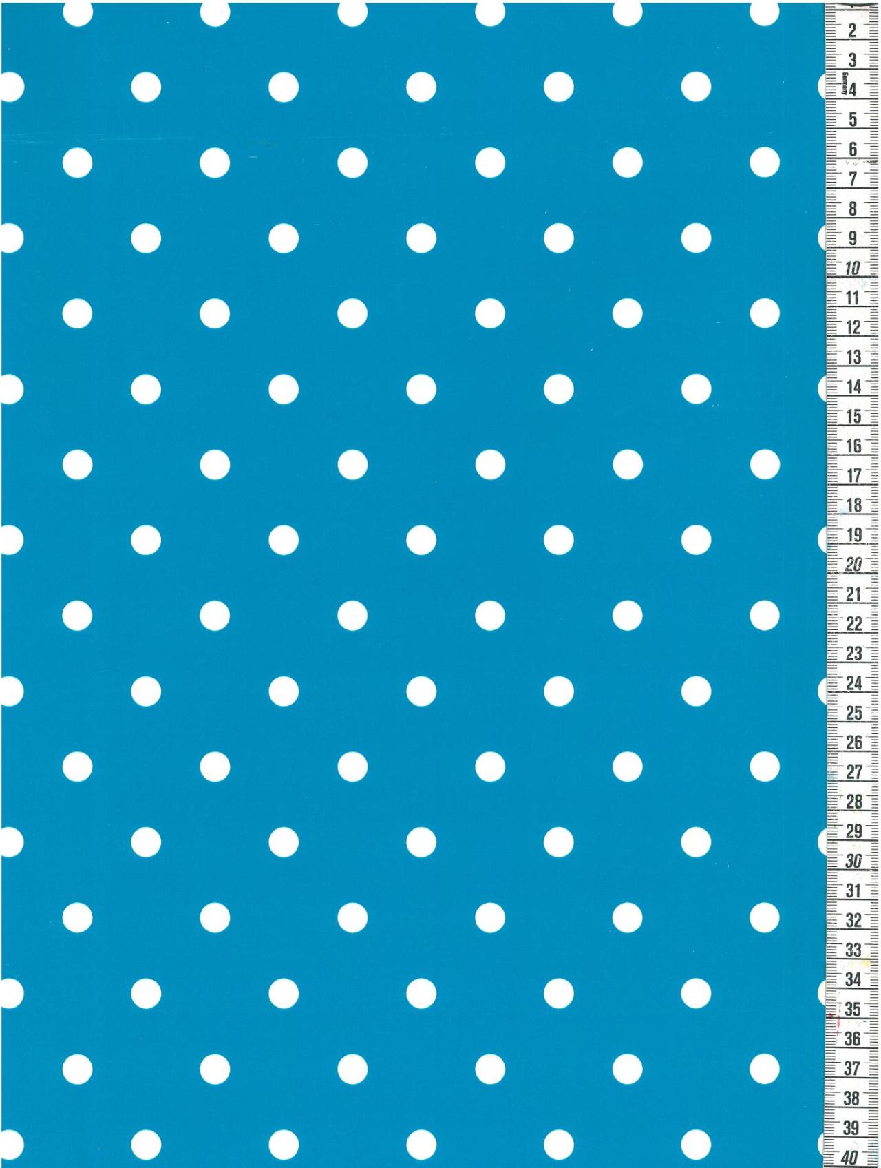 Plakfolie dots helderblauw 1 cm