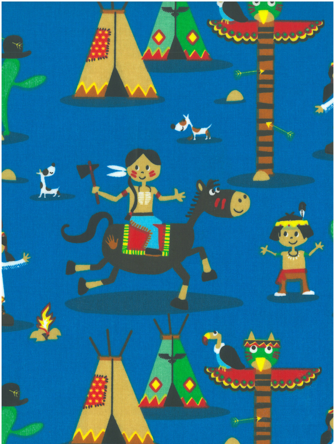 Indiaantje blauw pvc