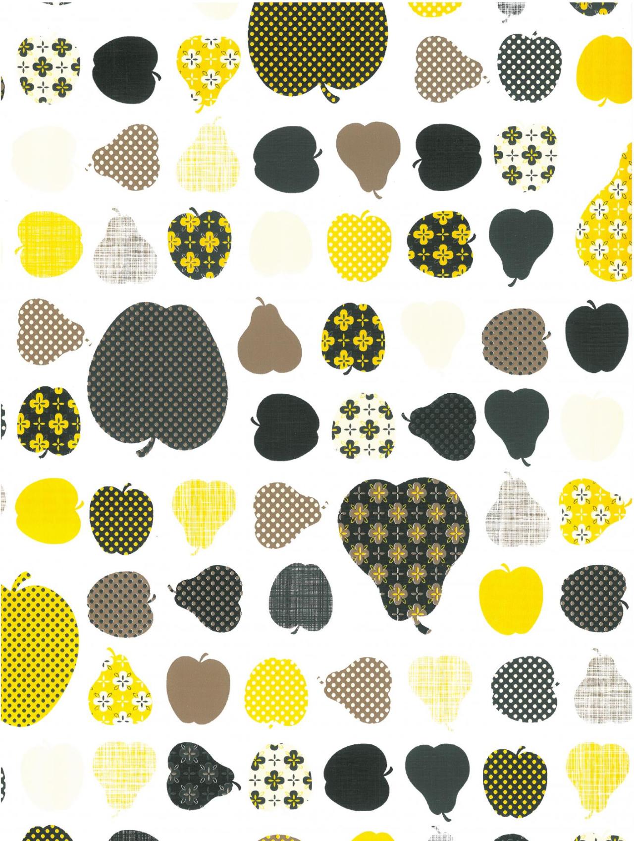 Plakfolie appeltje-peertje geel