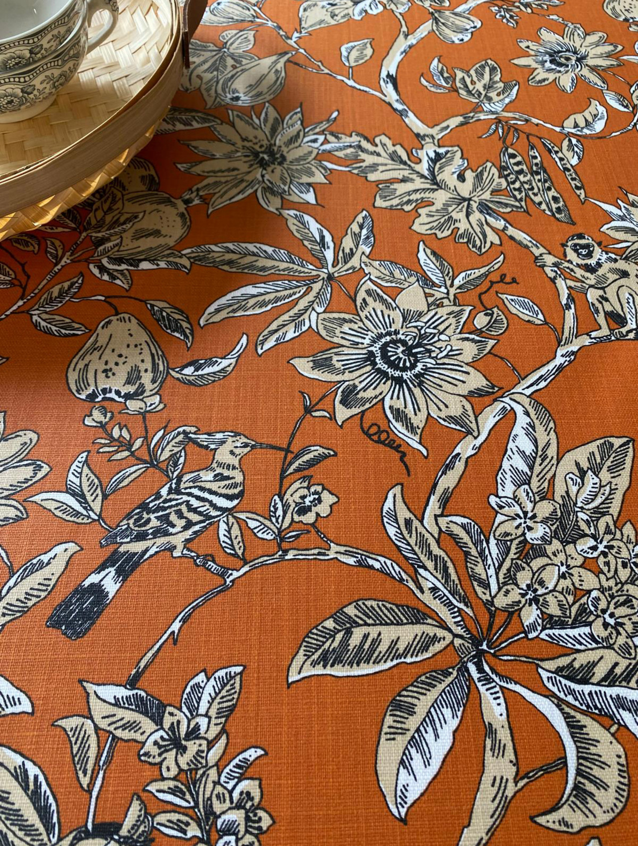 Tafelkleed Oulivié terra oranje