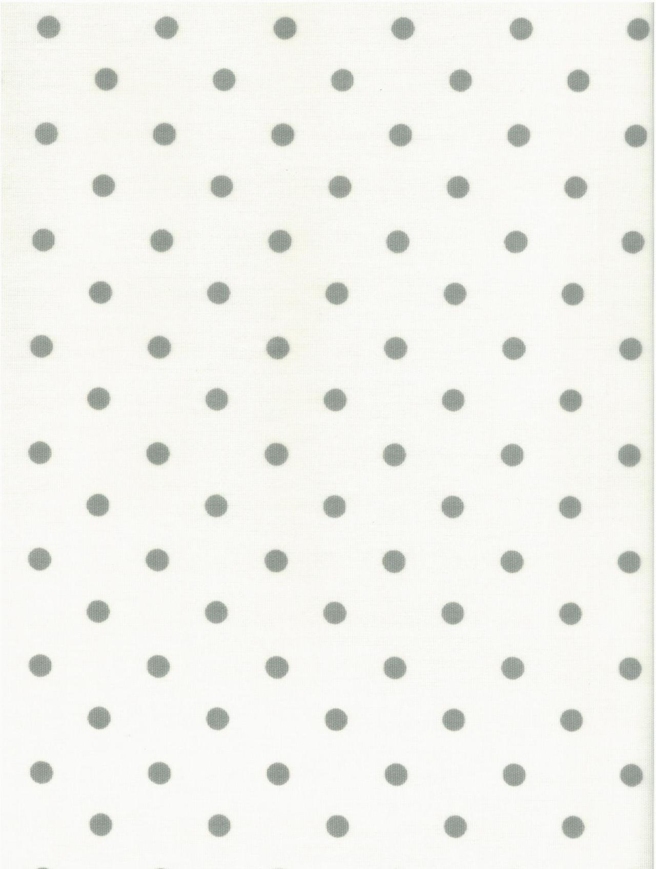 Polka dot PVC wit-naturelgrijs