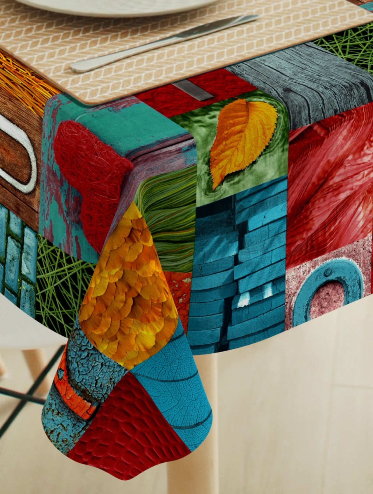 Tafelzeil patchwork Tygo