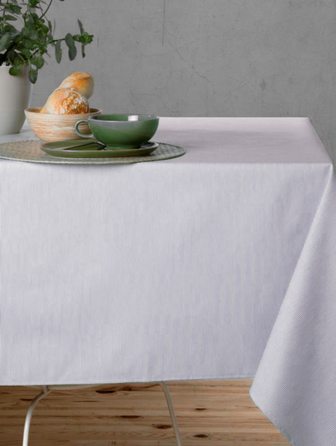 Tafelkleed Lijntje naturelgrijs