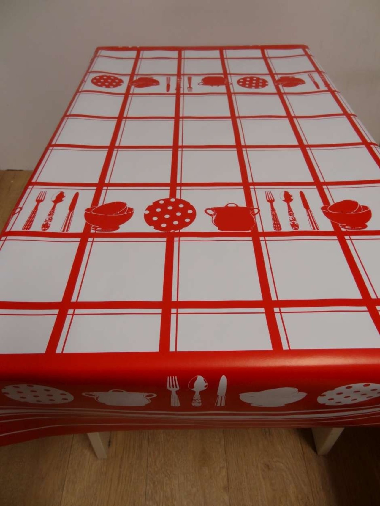 Keukengerei ruit rood