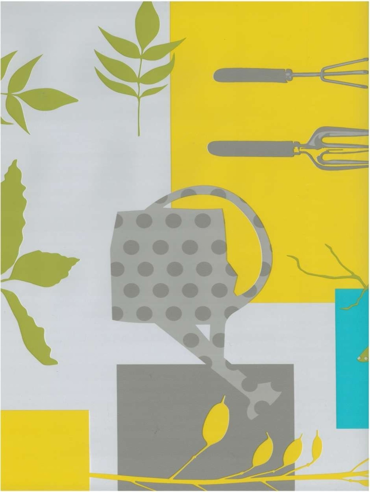 Zen art gieter aquablauw-geel