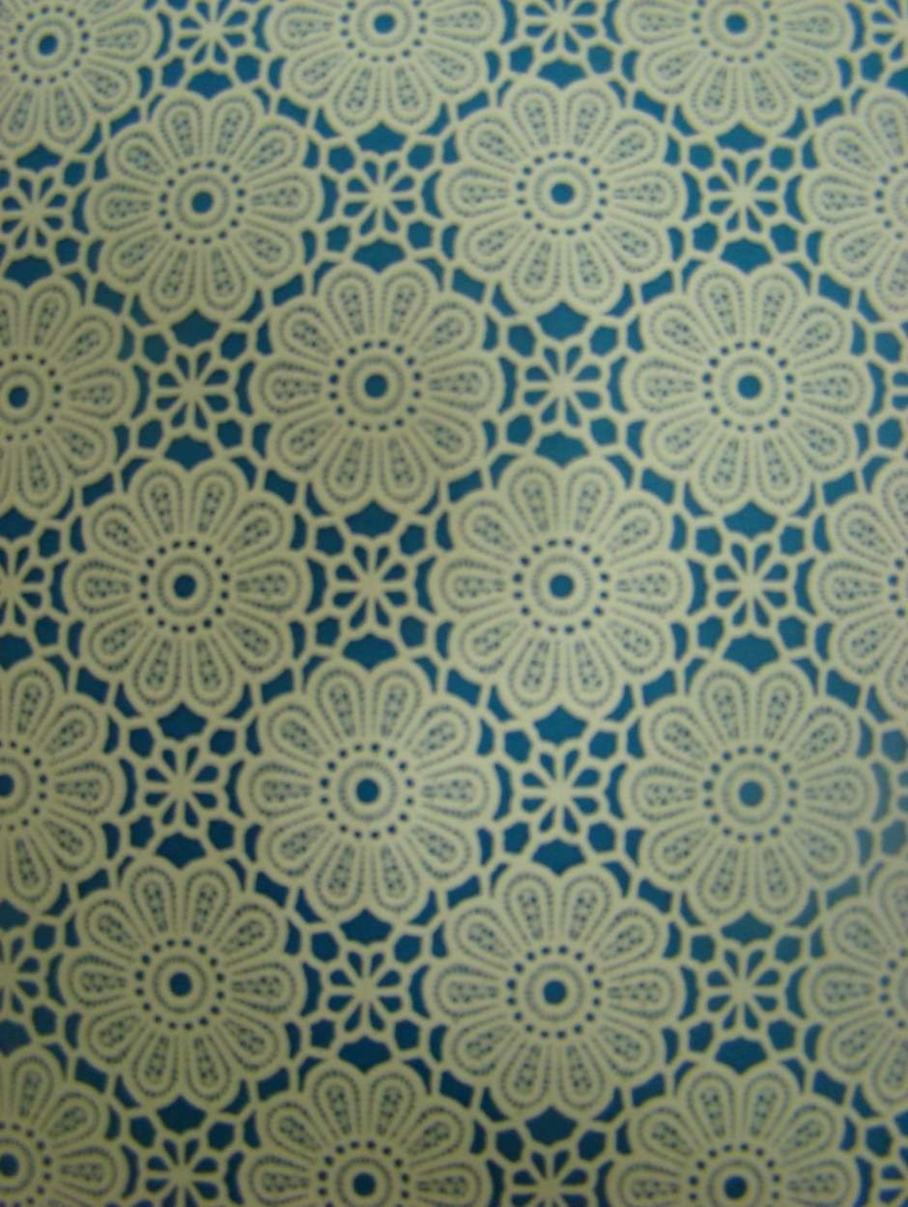 Tafelloper wit madeliefje 50 cm opengewerkt