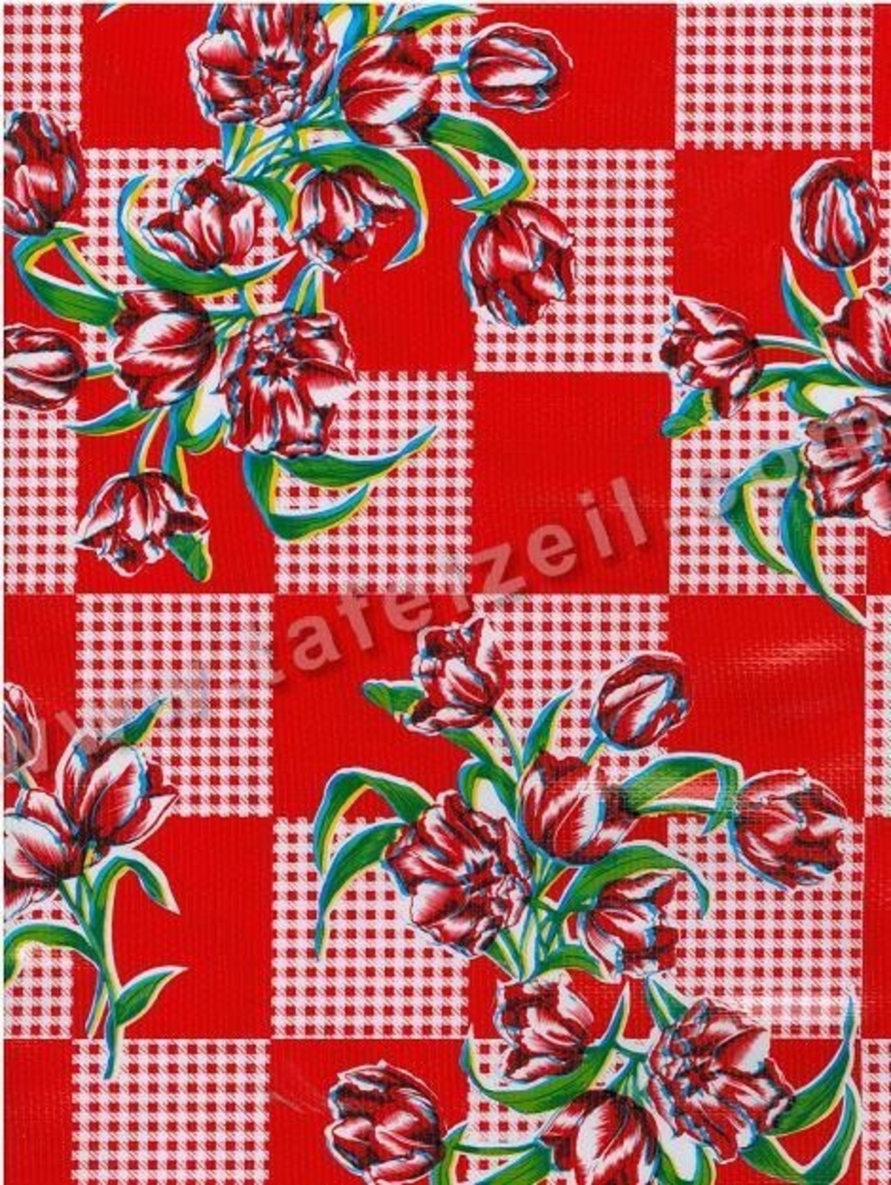 Tulp op ruit rood mex