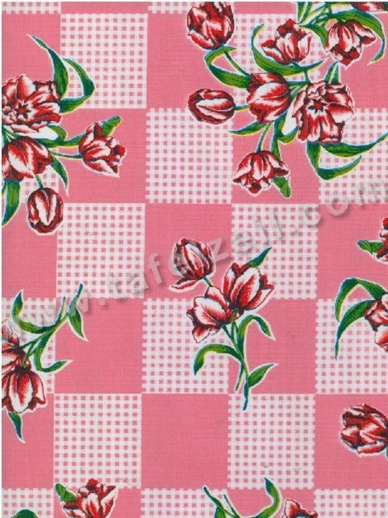 Tulp op ruit roze mex