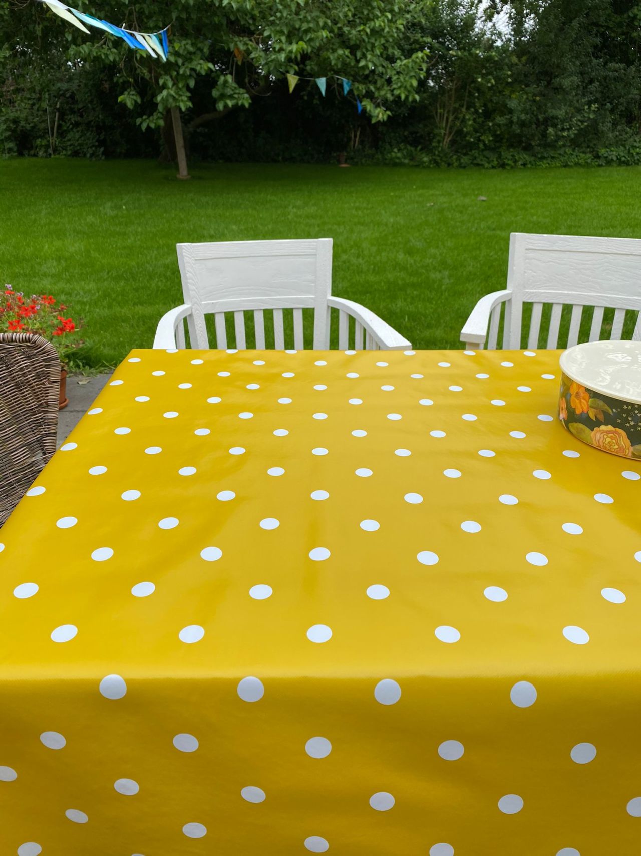 Kreunt Luxe T tafelzeil stip geel