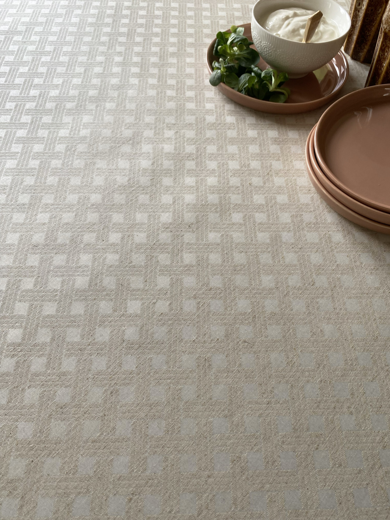 Tafelkleed Trellis lino natural