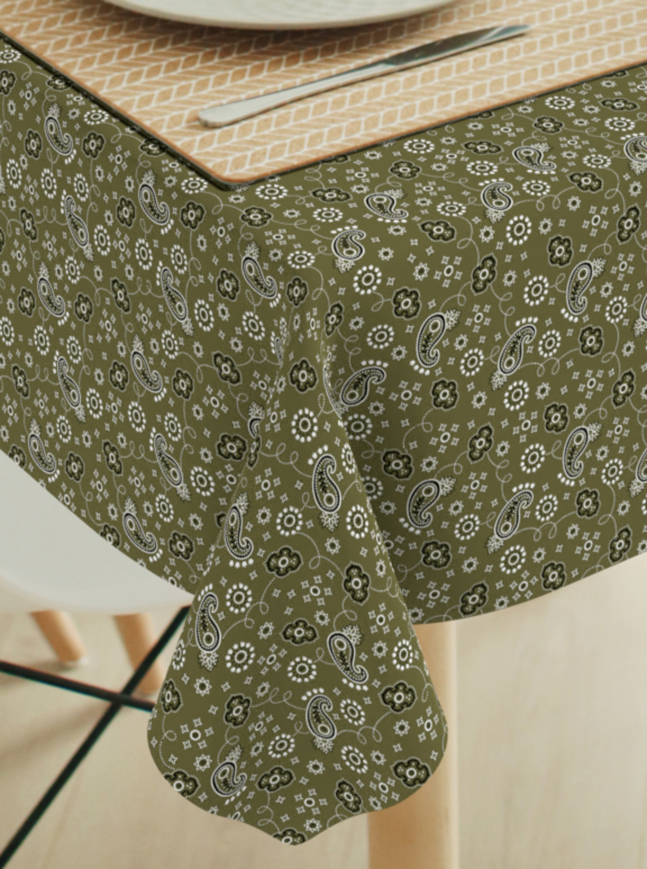 Tafelkleed Bandana olive