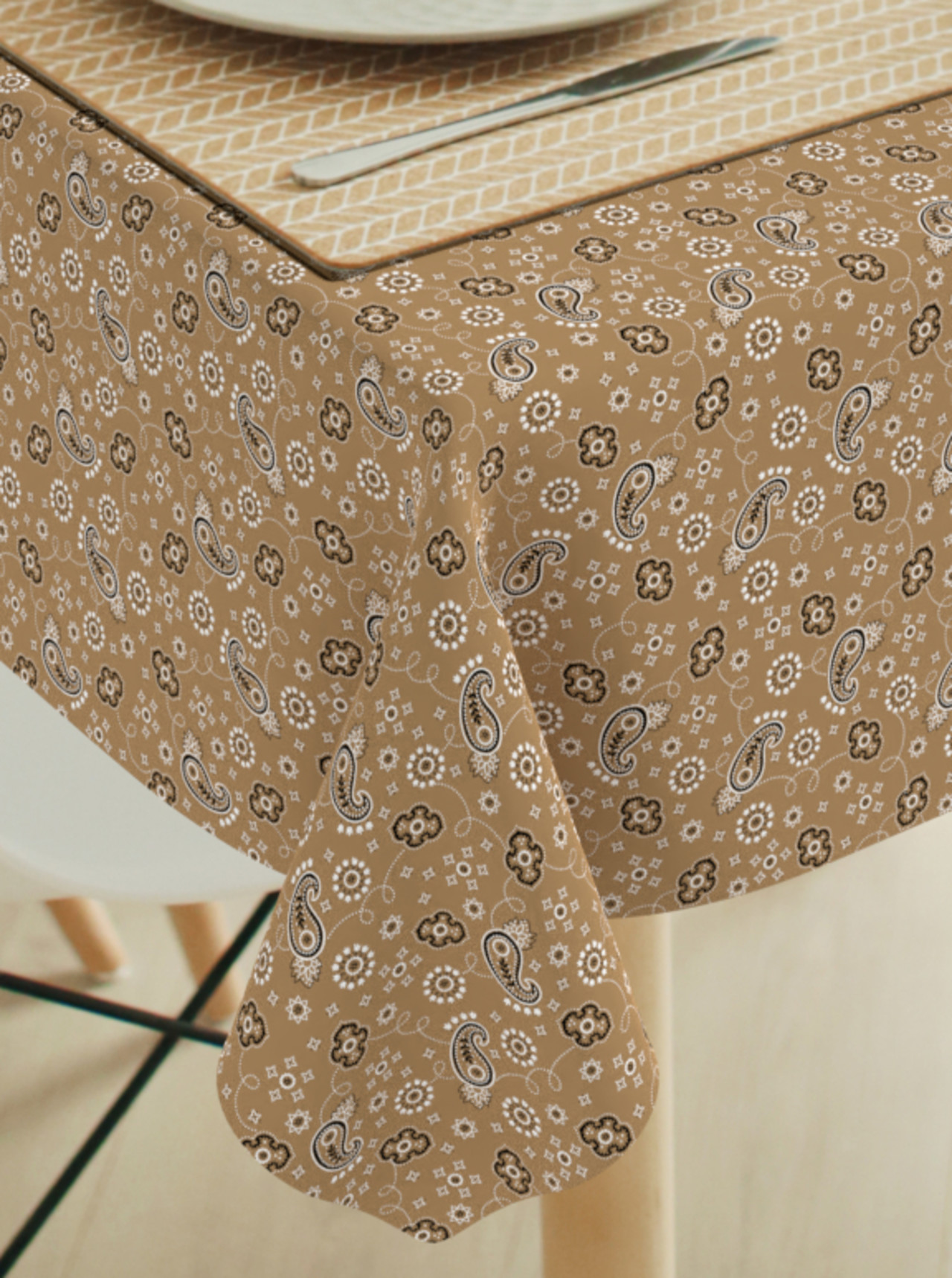 Tafelkleed Bandana khaki brown