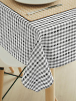 Tafelkleed ruitje aquarel zwart