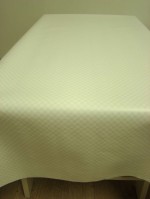 Miniruitje damast wit (geweven rug)