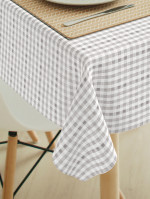 Tafelkleed ruitje aquarel grijs
