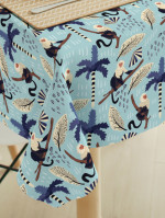 Tafelkleed tropical monkey blue