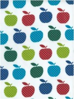 Retro appeltje wit-multi pvc