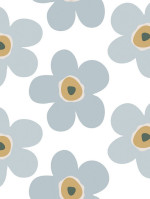 Tafelzeil Lola big flower ice grey