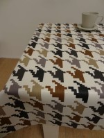 Pied de poule taupe-bruin 280 cm