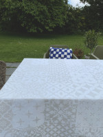 Tafelkleed Jacquard tiles natural
