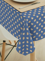 Tafelkleed Indonesian hearts blue-ocher