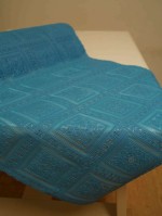 Tafelloper kant aqua   