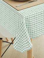 Tafelkleed ruitje aquarel groen