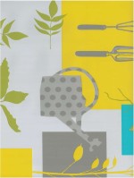 Zen art gieter aquablauw-geel